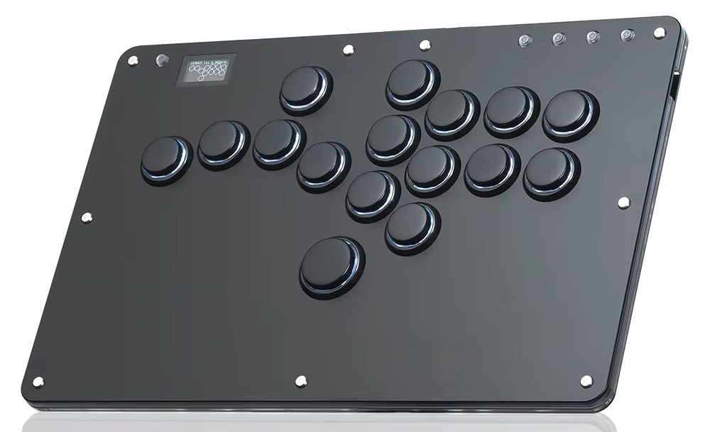 Leverless arcade controller with buttons in place of a joystick