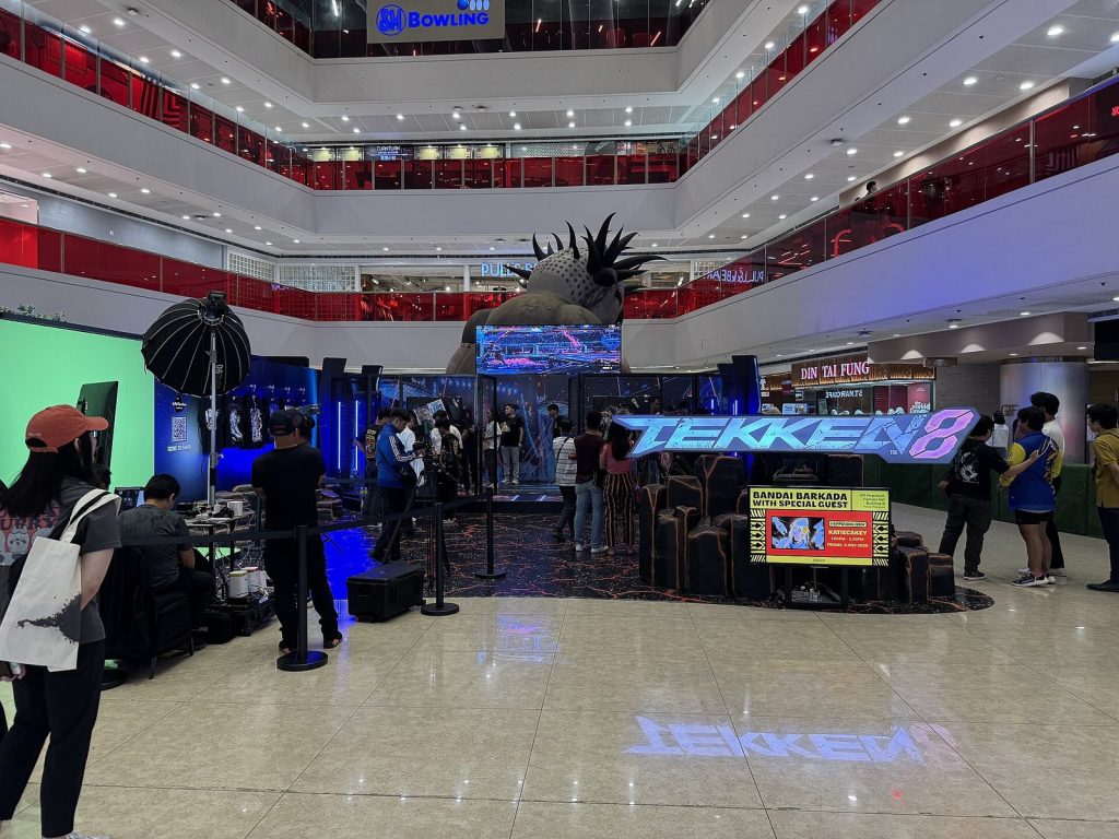 Tekken 8 demo booth with playable stations at SM Megamall